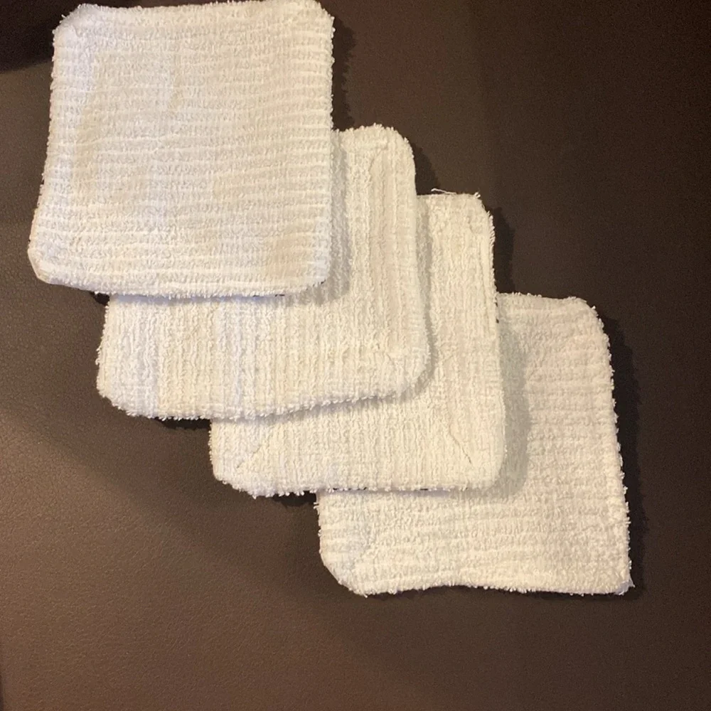 Handmade Quilted 💆🏼‍♀️🧴Face towels! Set of 4, Reusable, Washable, Bar towel